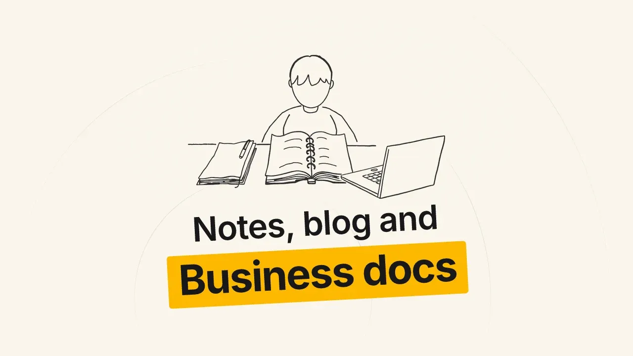How are business docs different from notes and a blog?