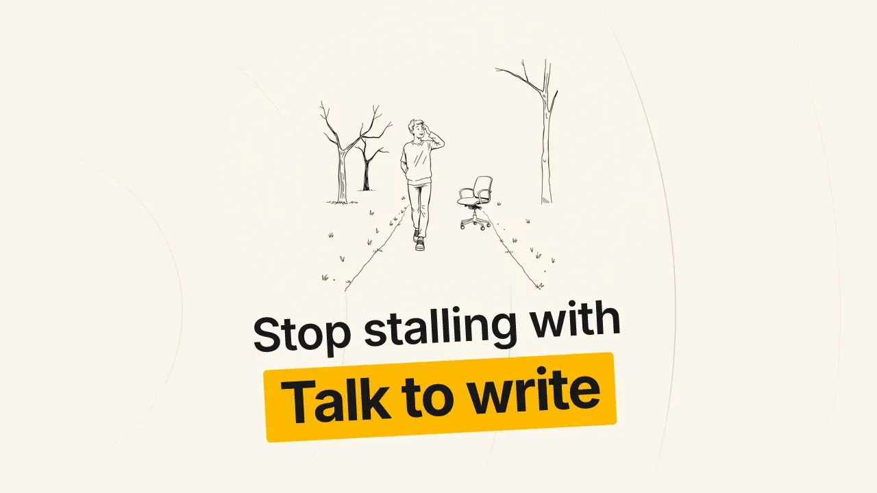 Write hands-free, stop procrastinating with "Talk to write"