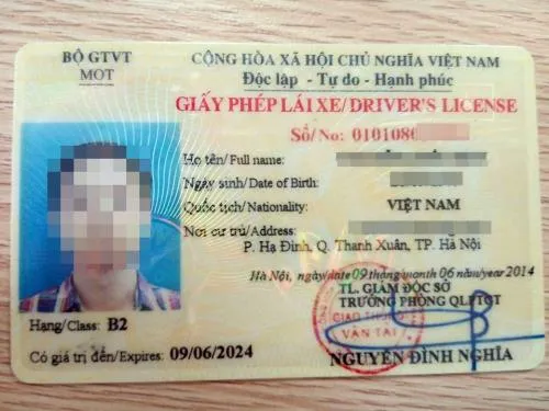 Giấy phép lái xe mới dạng thẻ PET