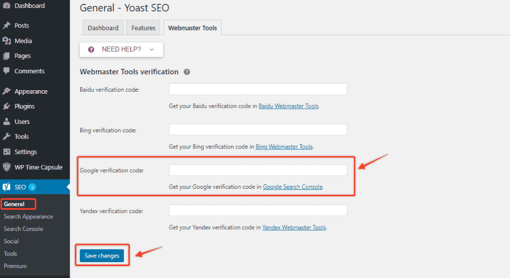 Paste vào Yoast SEO