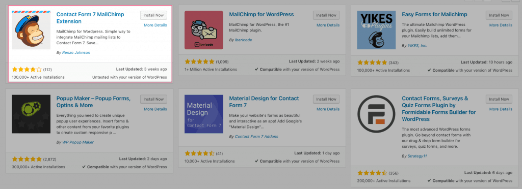 Contact form 7 Mailchimp