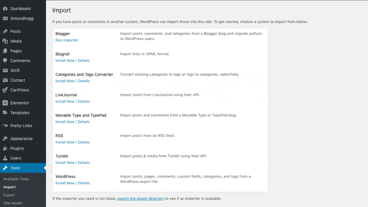 Import Blogger Vao WordPress