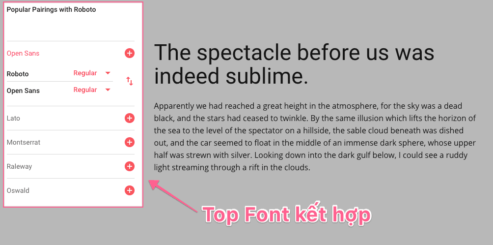 Roboto Font Pair
