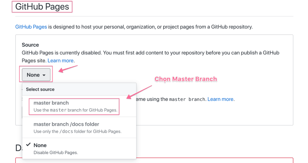 Github Pages Setting