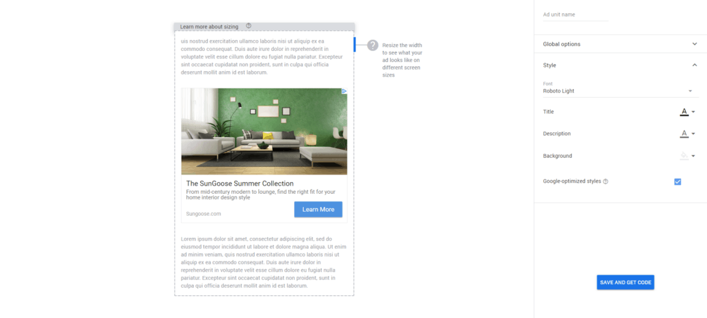 In Article Adsense Ads