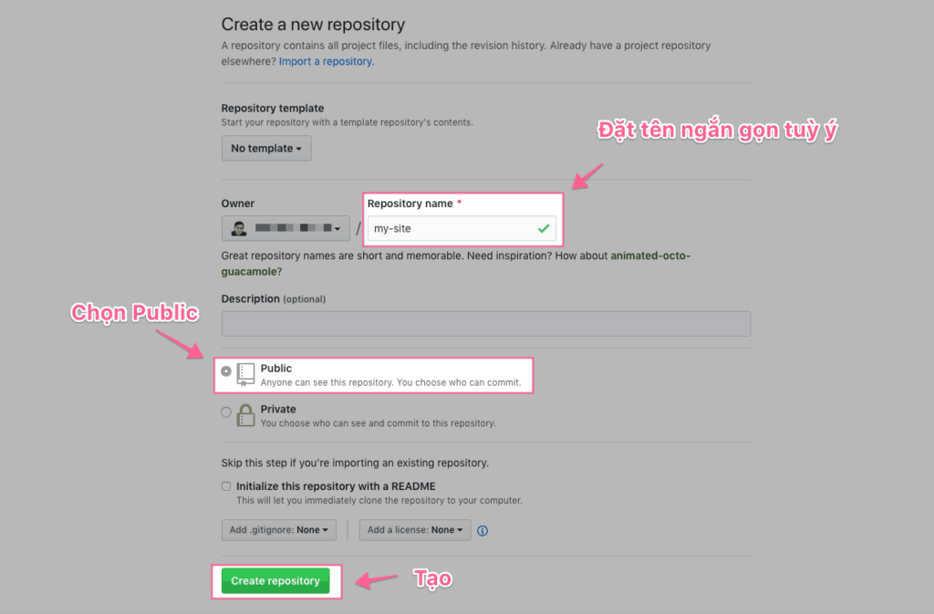 Tao Public Repository Voi Ten Ngan Gon