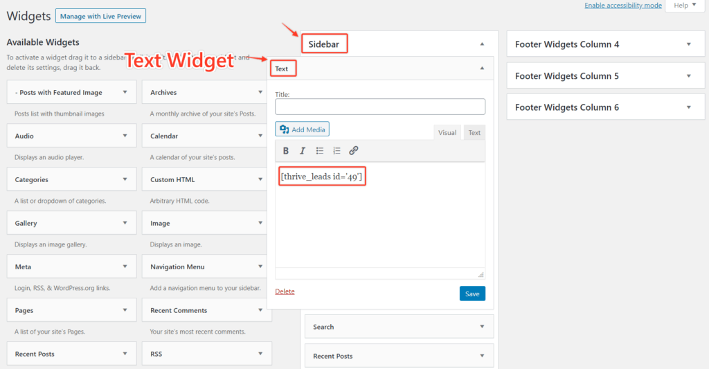 Copy Shortcode Vao Sidebar Theme