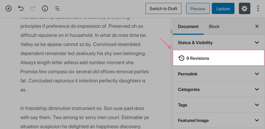 Revision Trong WordPress Post