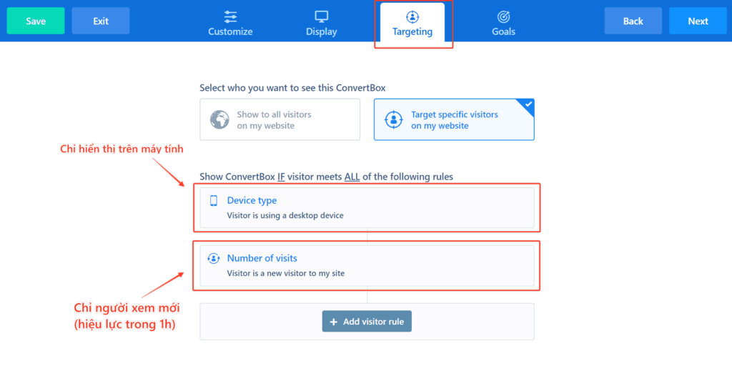 Targeting Convertbox