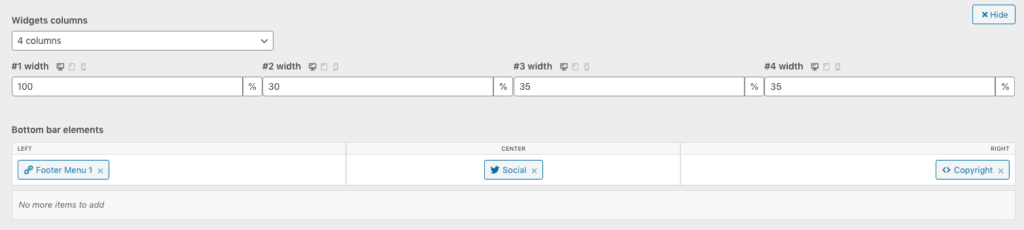 Vi Du Ve Widget Bar Footer