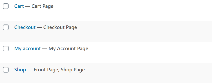 4 Trang Moi Duoc Tao Ra Khi Cai Dat Woocommerce