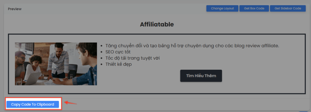 Copy Code Affiliatable