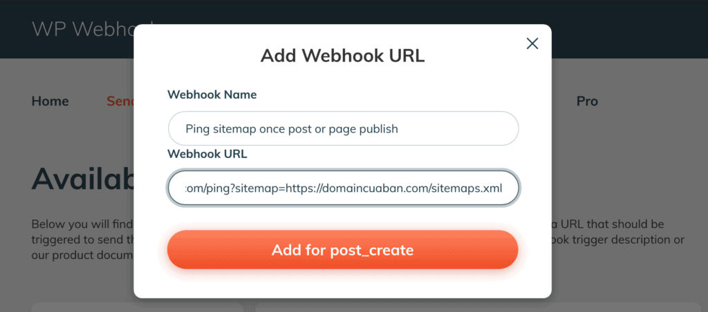 Thêm Webhook URL